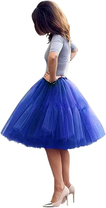 Romantic Blue Sex & The City Inspired Tulle Tutu Skirt high slit skirt