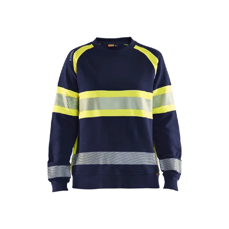Blaklader 3409 Women's Hi-Vis Sweatshirt Hoodie with Contrast Stitching Detailed Premium Blaklader 3409 Women's Hi-Vis Sweatshirt Hoodie with Contrast Stitching Detailed Premium