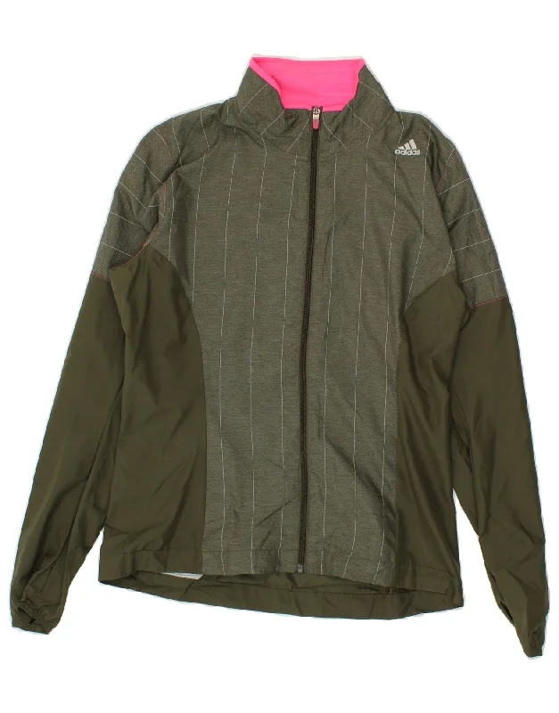 ADIDAS Womens Supernova Tracksuit Top Jacket UK 12 Medium Khaki Zippered Jacket Buttoned Jacket Snapped Jacket ADIDAS Womens Supernova Tracksuit Top Jacket UK 12 Medium Khaki Zippered Jacket Buttoned Jacket Snapped Jacket