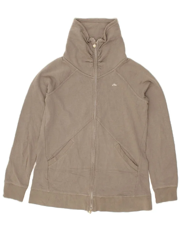 ELLESSE Womens Tracksuit Top Jacket UK 14 Medium Grey Cotton Satin Fabric Silk Fabric Chiffon Fabric ELLESSE Womens Tracksuit Top Jacket UK 14 Medium Grey Cotton Satin Fabric Silk Fabric Chiffon Fabric