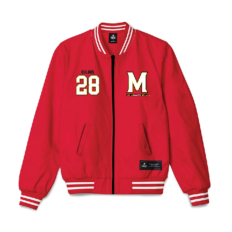 Maryland - NCAA Women's Soccer : Ella Bulava - Bomber Jacket Faux Fur Jacket Real Fur Jacket Shearling Jacket