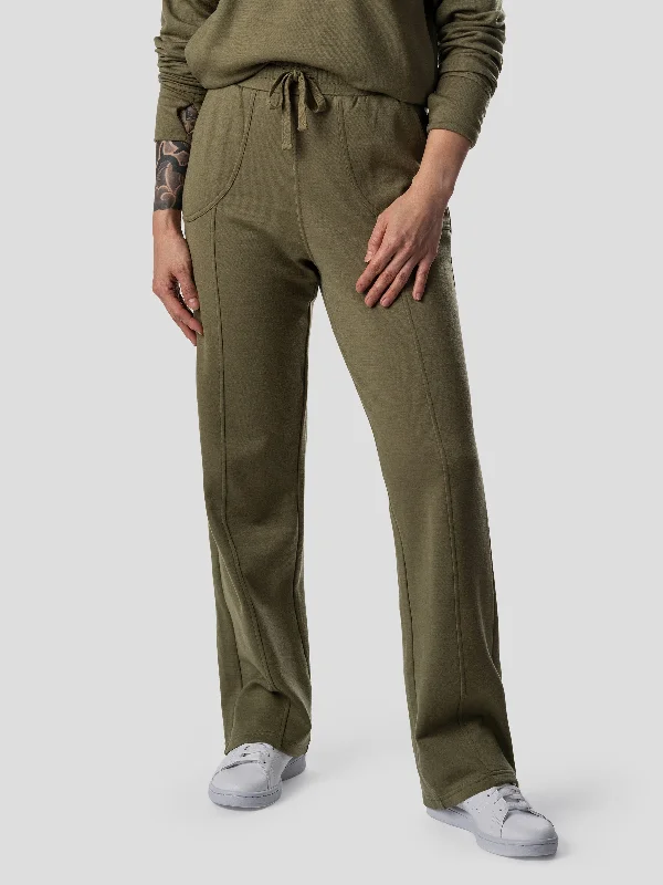 W's Barton Fleece Pant - Military Green Fashionable Track Pants