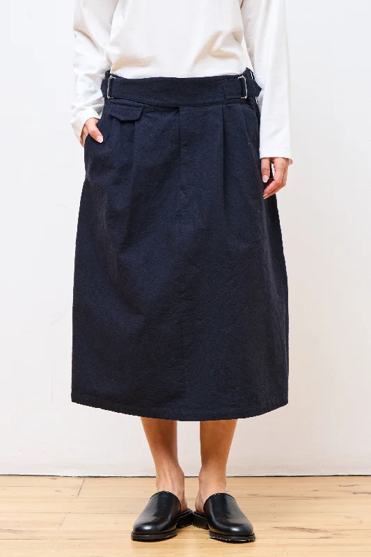 Cotton Wool Gurkha Skirt Dark Navy athletic skirt fit