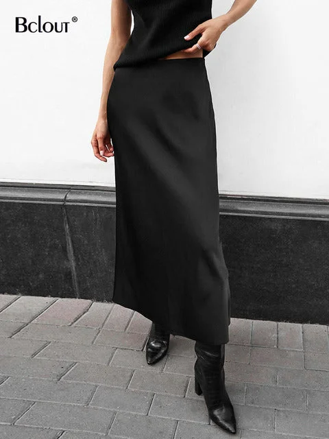 Fashion Office Lady Black Satin Long Skirt Vintage A-Line Party Sexy Skirts Female X4576866 cashmere skirt fine Fashion Office Lady Black Satin Long Skirt Vintage A-Line Party Sexy Skirts Female X4576866 cashmere skirt fine
