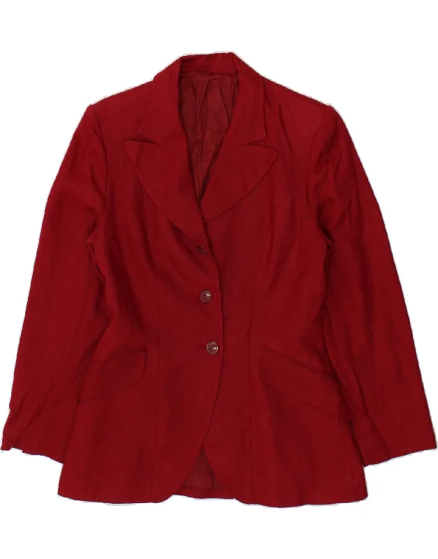 HOBBS Womens 3 Button Blazer Jacket UK 12 Medium Red Linen Mesh Jacket Canvas Jacket Denim Jacket HOBBS Womens 3 Button Blazer Jacket UK 12 Medium Red Linen Mesh Jacket Canvas Jacket Denim Jacket