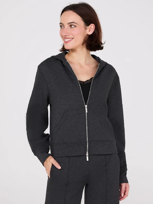 Kangaroo Pocket Zip-Up Hoodie Cotton Hoodie Fleece Lining Warmth