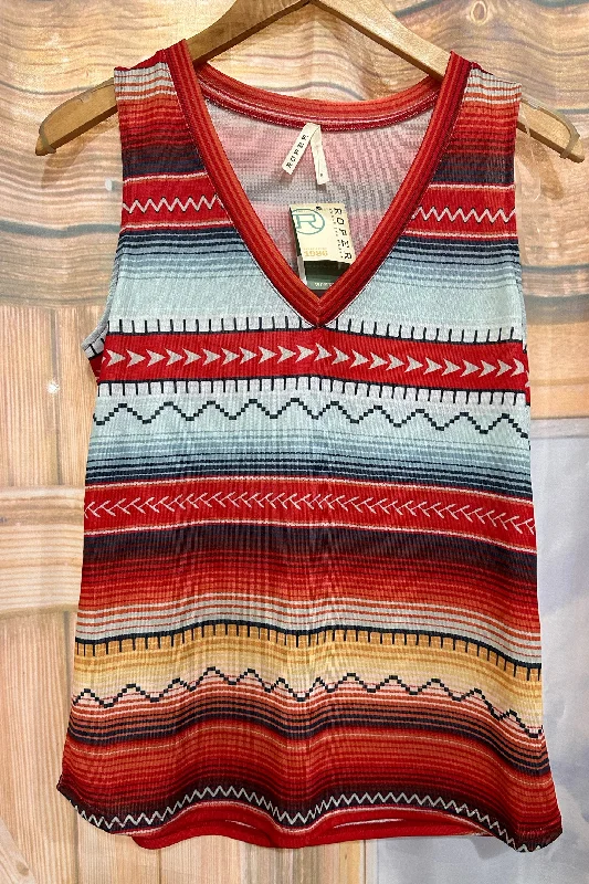 Womens Sleeveless V-neck Tank by Roper activewear tank top