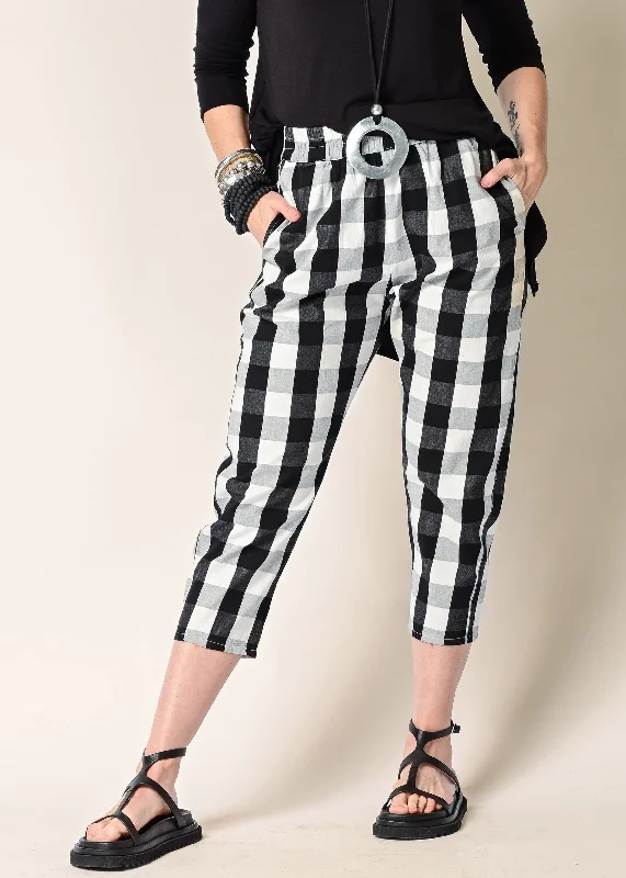 Hattie Pant in Onyx Check Comfortable Denim Leggings