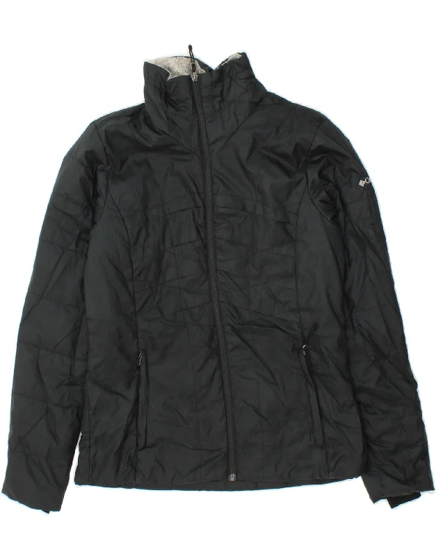COLUMBIA Womens Omni-Heat Padded Jacket UK 14 Medium Black Polyester Striped Jacket Polka Dot Jacket Floral Jacket COLUMBIA Womens Omni-Heat Padded Jacket UK 14 Medium Black Polyester Striped Jacket Polka Dot Jacket Floral Jacket