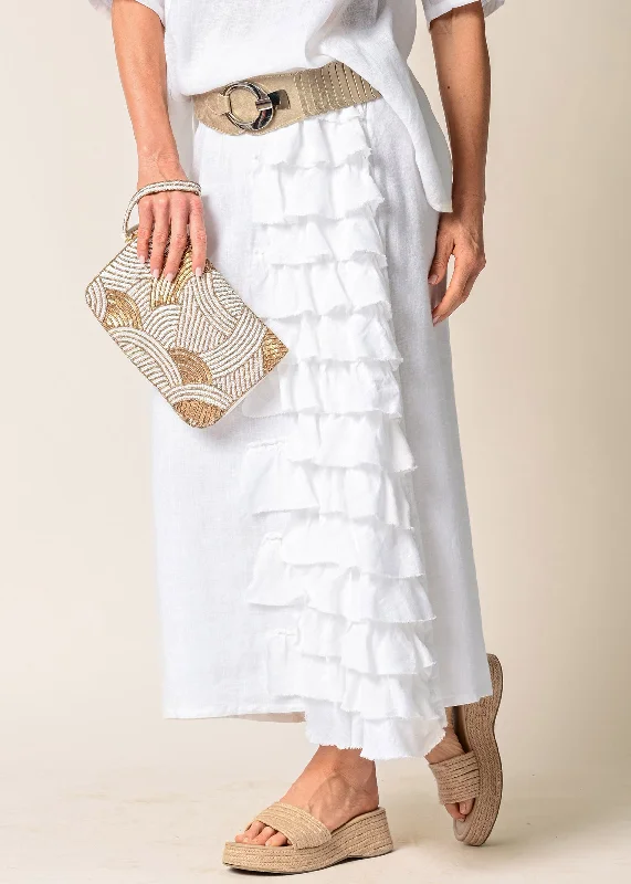 Eve Linen Skirt in White tulle skirt dreamy