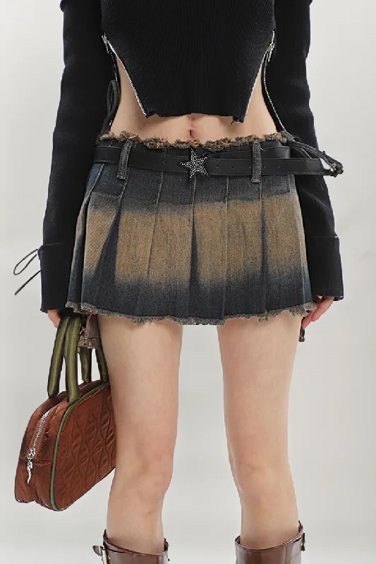 KG Mystic denim skirt velvet skirt sumptuous