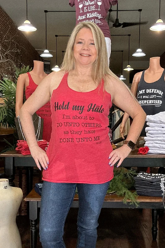 Hold My Halo Tank Top coral tank top