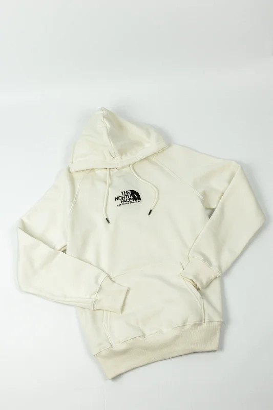 Fine Alpine Hoodie | White Dune Hoodie with Drawstring Waist Adjustable Fitted