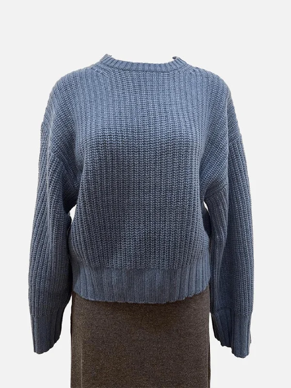 Women's Rd Sweater In Stormy Sky Chenille Brocade Lace