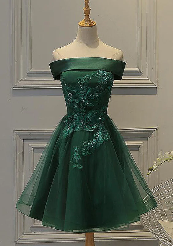 A-line Square Neckline Sleeveless Tulle Satin Short/Mini Homecoming Dress With Appliqued Beading A-line Square Neckline Sleeveless Tulle Satin Short/Mini Homecoming Dress With Appliqued Beading