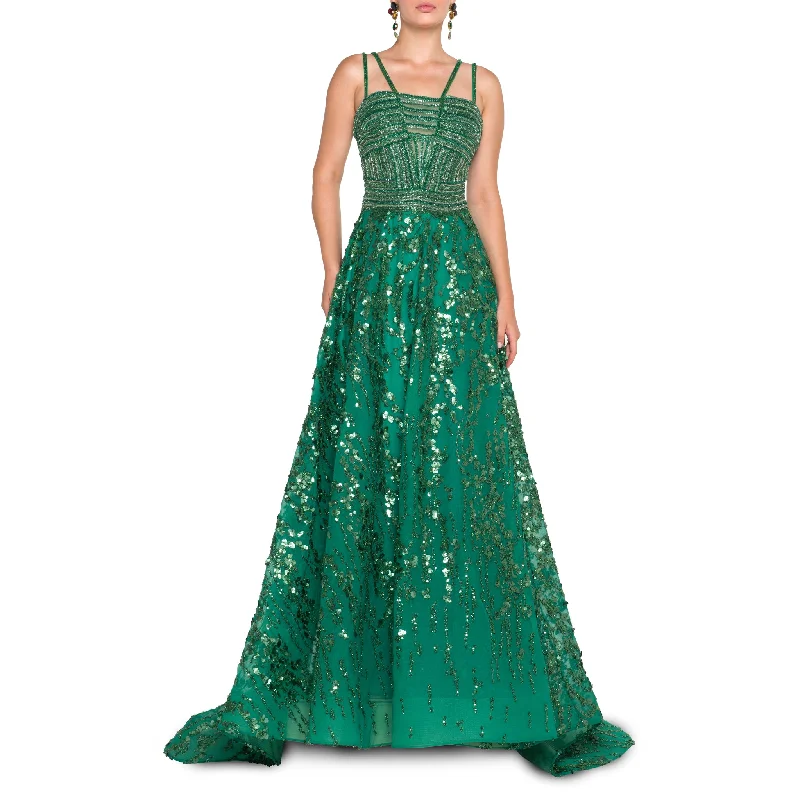 A-Shape Green Dress