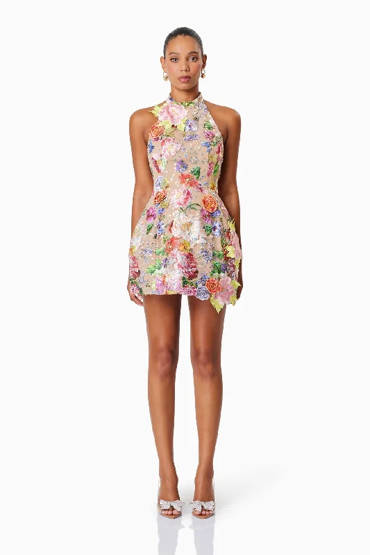 ELLIATT OMR x ELLIATT: Meadowhawk Mini Sequin Dress In Pink