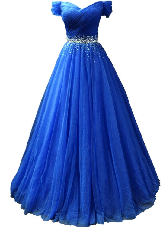 Blue Off Shoulder Beaded Sweetheart Party Dress, Blue Prom Dress Evening Gown Tunics Review highly Blue Off Shoulder Beaded Sweetheart Party Dress, Blue Prom Dress Evening Gown Tunics Review highly