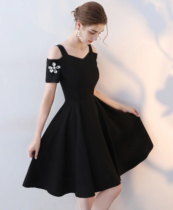 Cute Black Short Prom Dress, Short Party Dress Tunics Travel practical