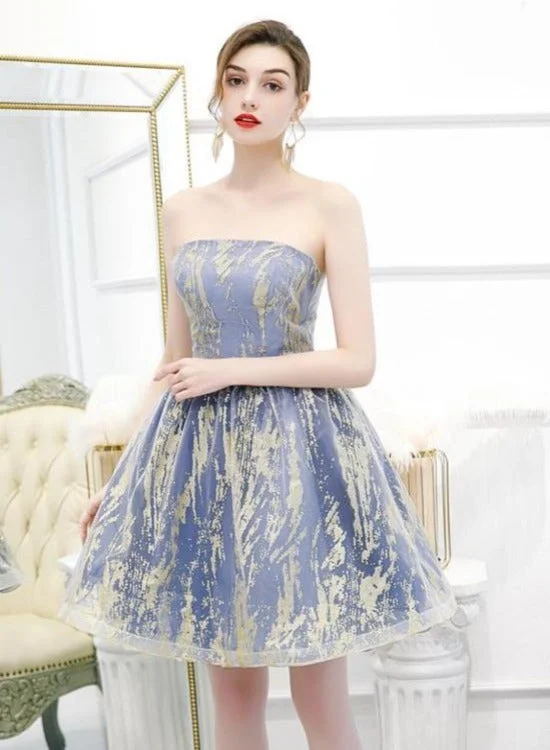 Lovely Tulle Short New Style Homecoming Dress Party Dress, Short Prom Dress Graduation Dresses Crew Neckline Sporty
