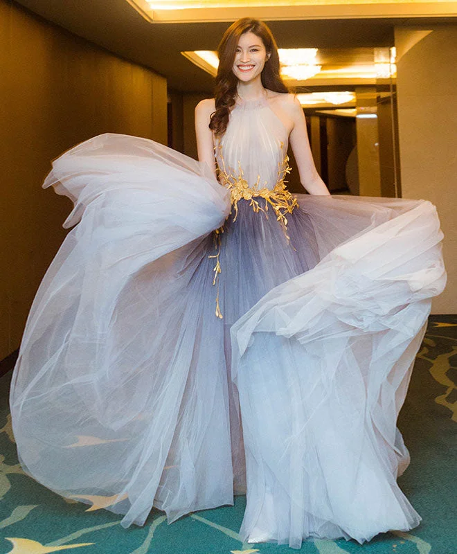 Stylish Tulle Lace Long Prom Dress, Lace Evening Dress Tunics Cozy soft