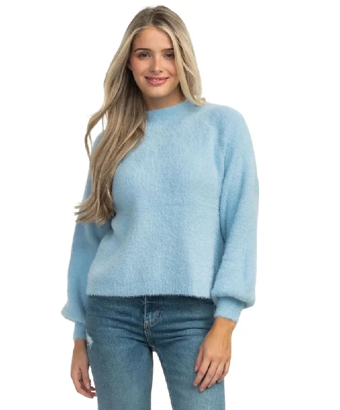 Southern Shirt - Feather Knit Mockneck Solid Color Striped Floral