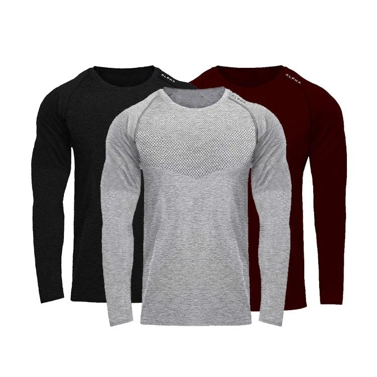 O Neck Long Sleeve Mesh Quick Dry Athletic T Shirt for Men Houndstooth Herringbone Solid O Neck Long Sleeve Mesh Quick Dry Athletic T Shirt for Men Houndstooth Herringbone Solid