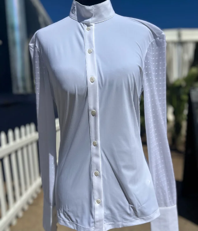 Cavalleria Toscana CT Jersy Polka Dot L/S Competition Shirt Boxy Fit Fitted Loose