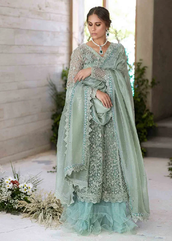 Designer Feather Lehenga Shirt for Indian Bridal Wear Hooded Caped Shawl Collar