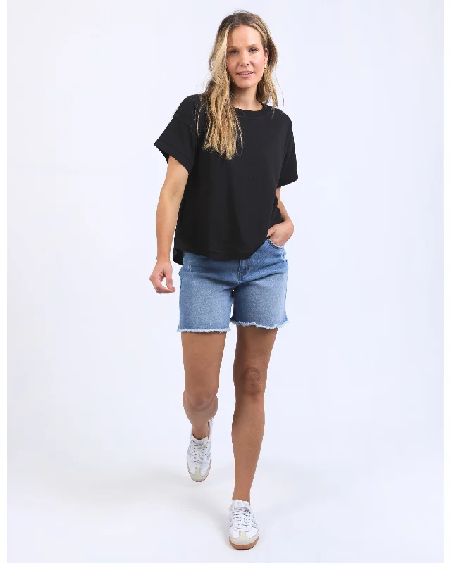 Foxwood Habitat Tee - Black Sequined Glittery Shiny