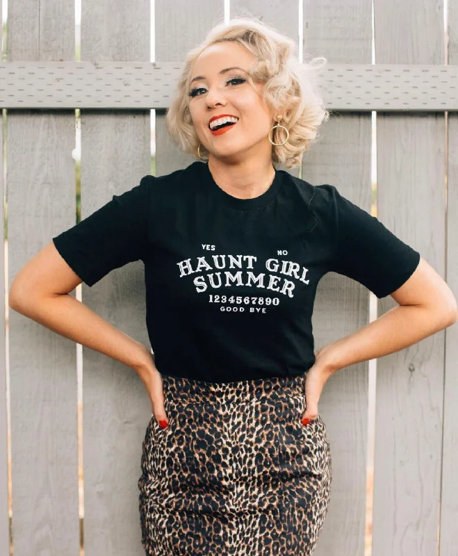 Haunt Girl Summer T-Shirt Graphic Embroidered Appliqued