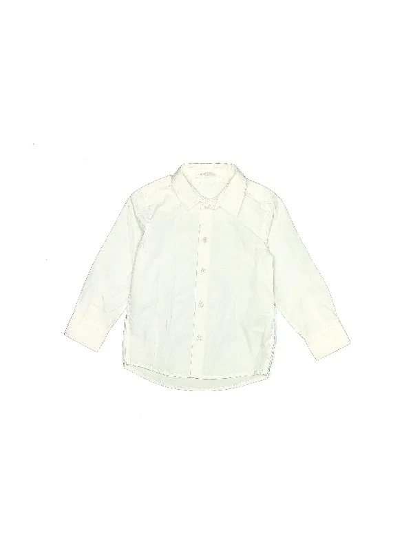 Long Sleeve Button Down Shirt Zippered Buttoned Snapped