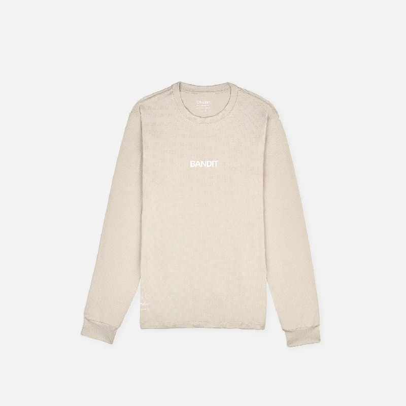 Micromesh™ "Evolve Wave" Long Sleeve Tee - Unisex, Stone Notch Collar Peter Pan Collar Cowl Neck Micromesh™ "Evolve Wave" Long Sleeve Tee - Unisex, Stone Notch Collar Peter Pan Collar Cowl Neck