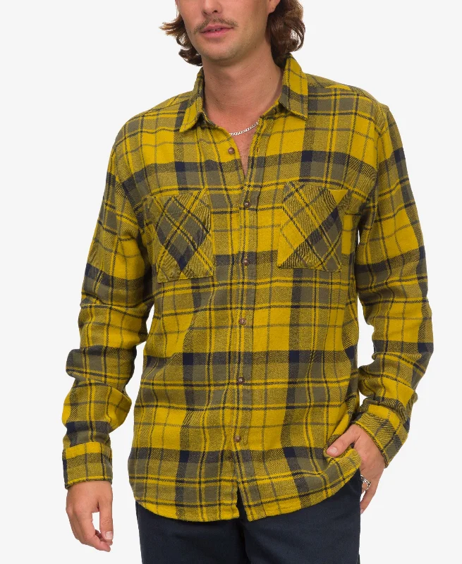 Men's Jude Long Sleeves Flannel Shirt Plaid T-Shirt Polka Dot Checkered