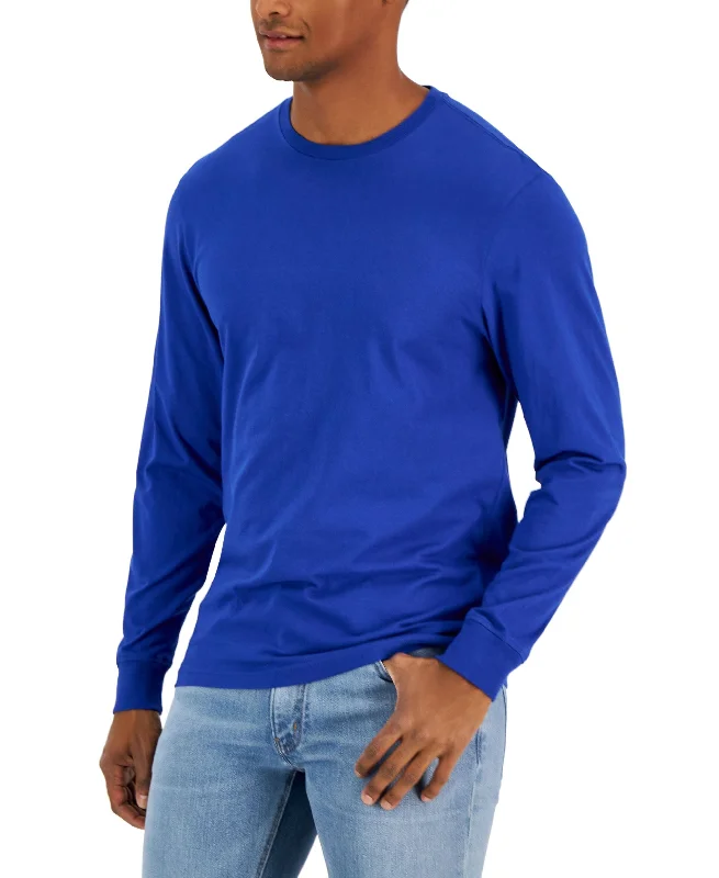 Men's Long Sleeve T-Shirt Asymmetrical Pockets Print