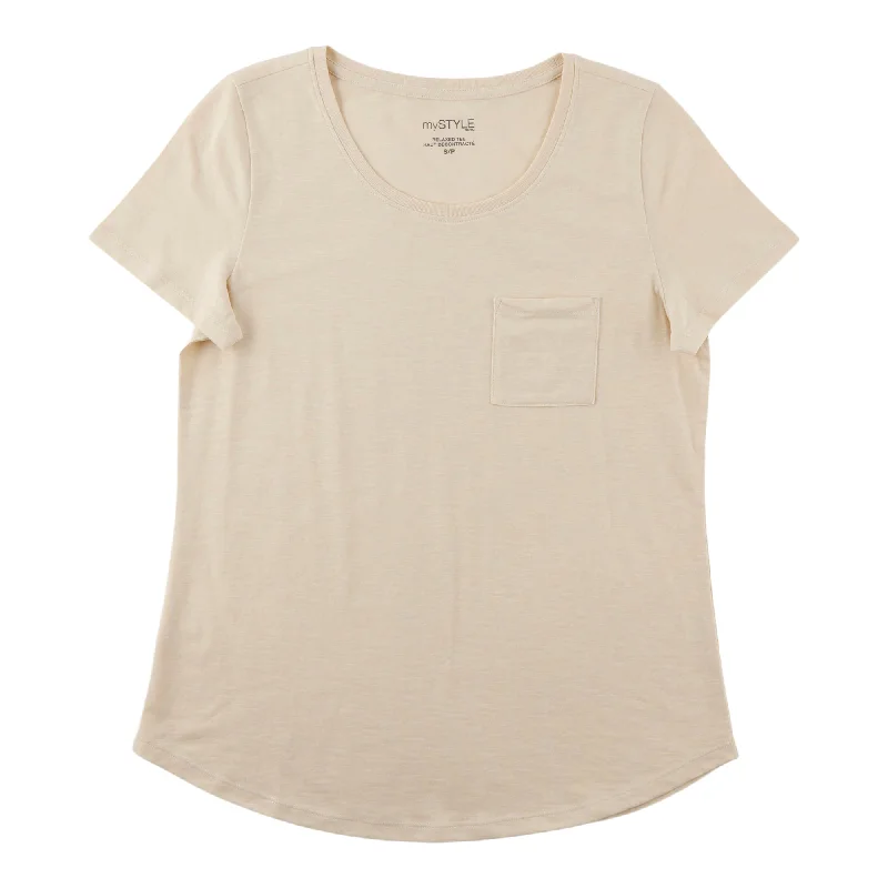 mySTYLE Women's Crew Neck T-Shirt Anti-Shrink Durable Soft