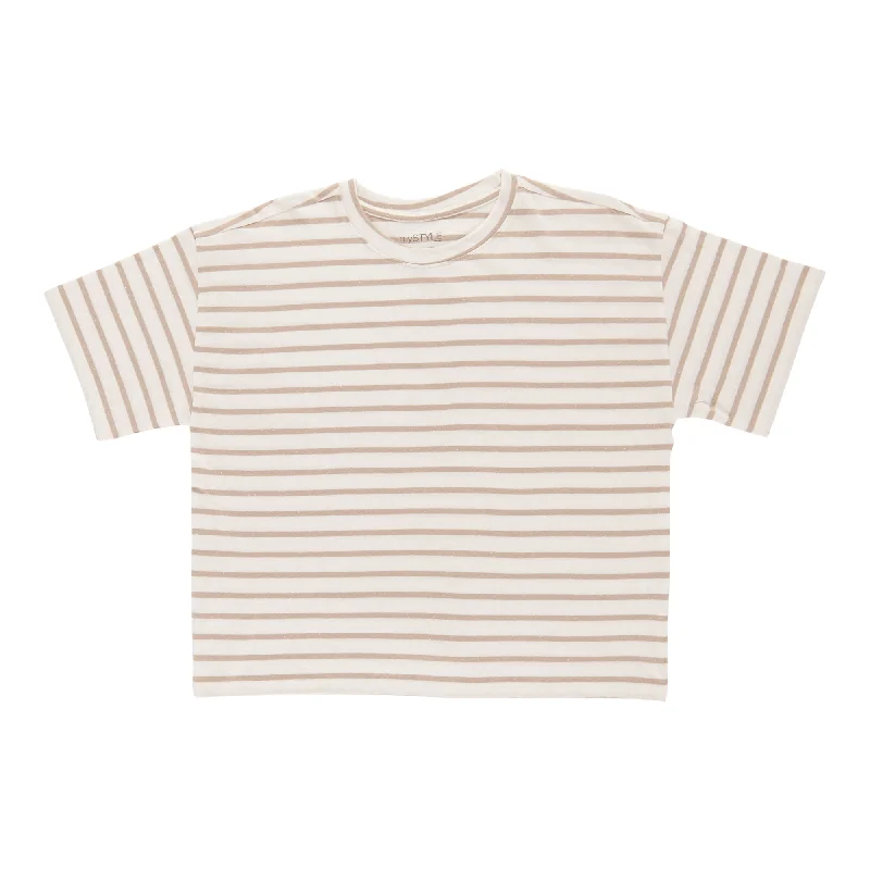 mySTYLE Women's Crew Neck T-Shirt Welt Pockets Slit Pockets Flap Pockets