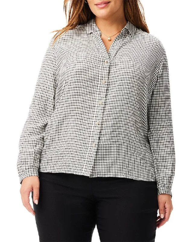 NIC+ZOE Plus Femme Plaid Shirt Casual Formal Business