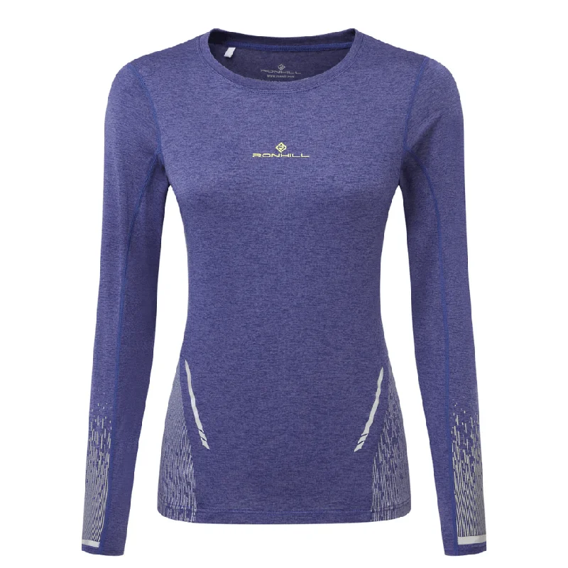 Ronhill Women's Tech Reflect Long Sleeve Tee in Deep Ocean/Reflect AW24 Mesh Blend Leather Blend Suede Blend Ronhill Women's Tech Reflect Long Sleeve Tee in Deep Ocean/Reflect AW24 Mesh Blend Leather Blend Suede Blend