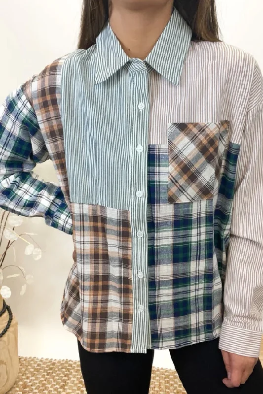 Sadie & Sage Gerogie Shirt Real Fur Shearling Chenille