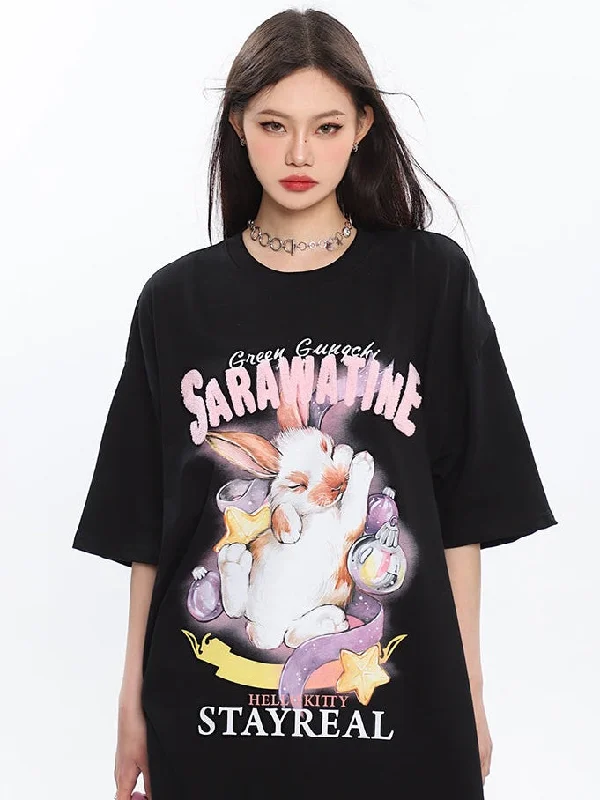 SAWARATINE Graphic Image Print Solid Color Short Sleeve Tee Shirt Top Houndstooth Herringbone Solid SAWARATINE Graphic Image Print Solid Color Short Sleeve Tee Shirt Top Houndstooth Herringbone Solid