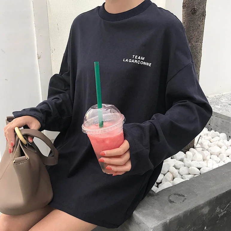 Team La Garconne Long Sleeve Tee Oversized T-Shirt Spandex breathable