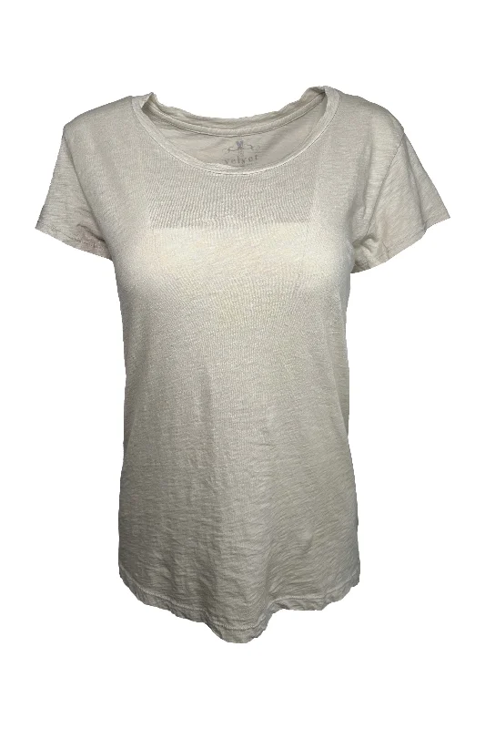 Velvet by Graham & Spencer Odelia Short Sleeve Crew Neck Tee | Sand Print Jacquard Patchwork Velvet by Graham & Spencer Odelia Short Sleeve Crew Neck Tee | Sand Print Jacquard Patchwork