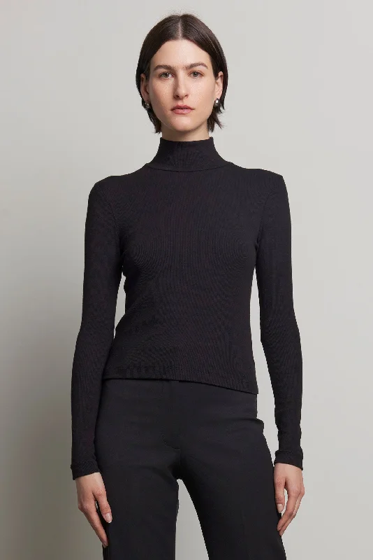 Velvet by Jenny Graham Helms 06 Turtleneck Tee | Black Fleece Fabric Down Fabric Feather Fabric Velvet by Jenny Graham Helms 06 Turtleneck Tee | Black Fleece Fabric Down Fabric Feather Fabric