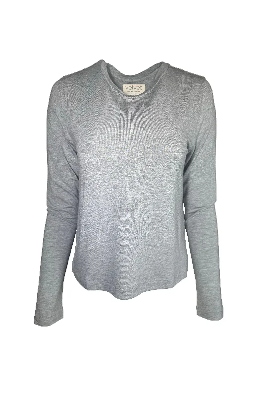 Velvet by Jenny Graham Pacifica 05 Tee | Heather Grey Handmade Hand-knitted Hand-woven Velvet by Jenny Graham Pacifica 05 Tee | Heather Grey Handmade Hand-knitted Hand-woven