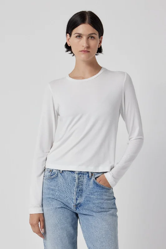 Velvet by Jenny Graham Pacifica 05 Tee | White Mesh Canvas Denim