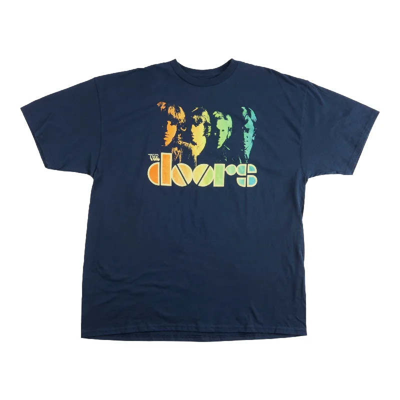 Women's Licensed Rock Band T-Shirt, The Doors Jersey Fabric Tulle Fabric Batik Fabric Women's Licensed Rock Band T-Shirt, The Doors Jersey Fabric Tulle Fabric Batik Fabric