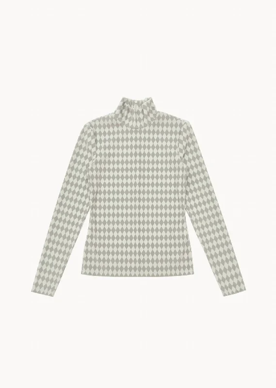Women's Printed Turtleneck Shirt In Mix Layered Multi-layer Single Layer