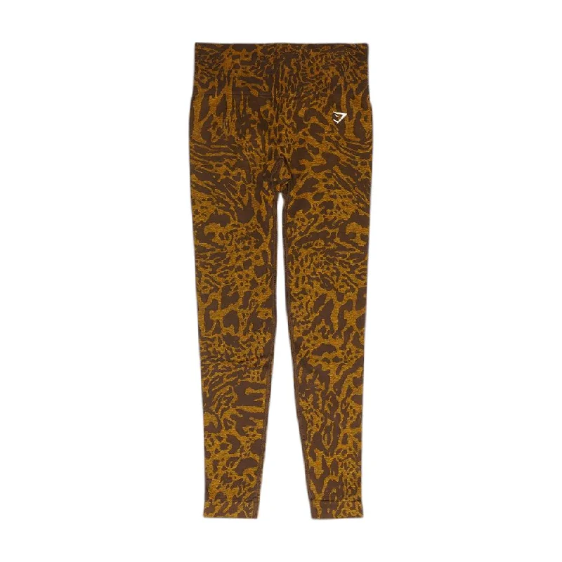 Mustard Animal Print Leggings Trendy Polka Dot Leggings