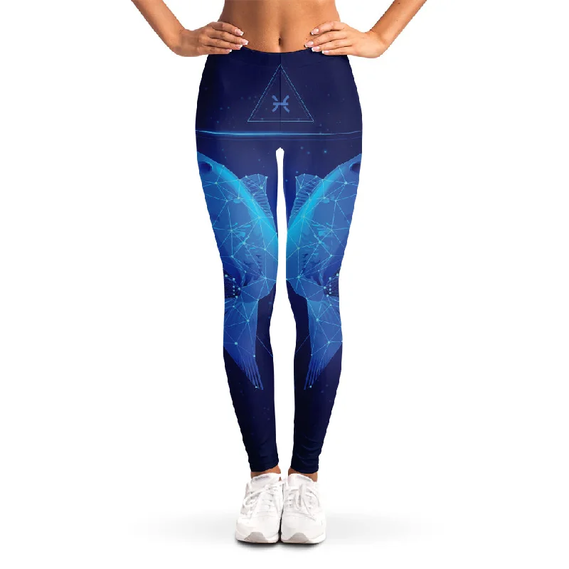 Pisces Horoscope Sign Print Women's Leggings Stylish Ultra Stretch Leggings